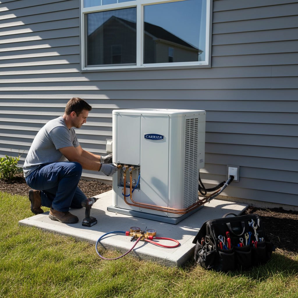 Central air installation